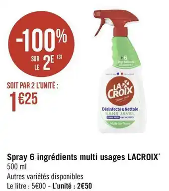 La croix spray 6 ingrédients multi usages*