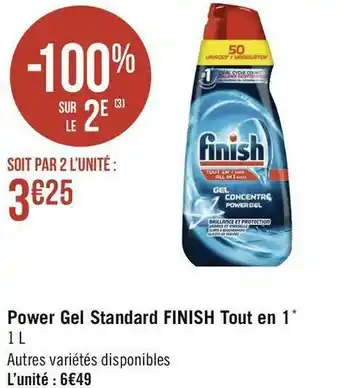 Géant Casino Finish power gel standardtout en 1* offre