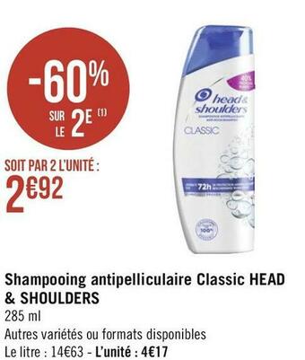 Head & shoulders shampooing antipelliculaire classic