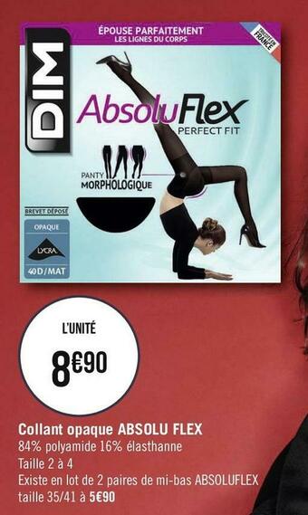 Dim collant opaque absolu flex