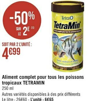 Tetra aliment complet pour tous les poissons tropicaux