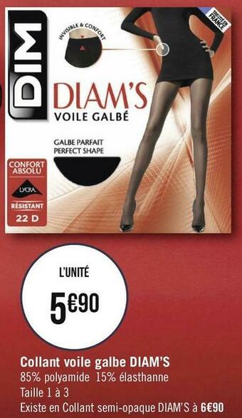 Dim collant voile galbe diam’s