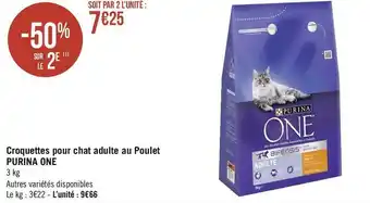 Géant Casino Purina one croquettes pour chat adulte au poulet offre
