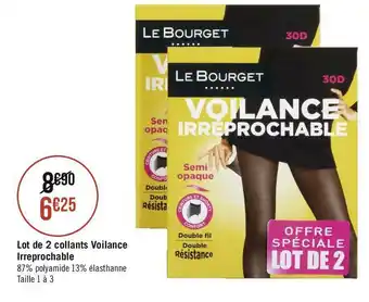 Le bourget lot de 2 collants voilance irreprochable