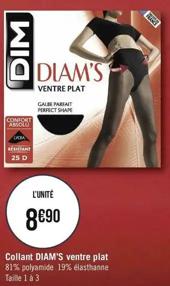 Géant Casino Diam’s collant ventre plat offre