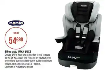 Nania siège auto imax luxe