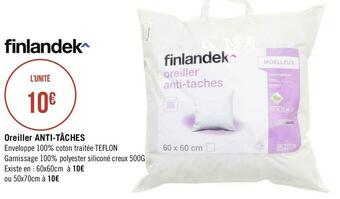 Finlandek oreiller anti-tâches