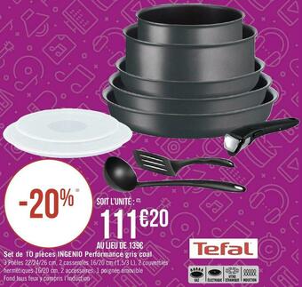 Ingenio set de 10 pièces performance gris coal