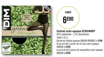 Géant Casino Dim collant semi-opaque ecosmart offre