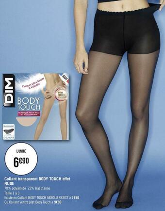Dim collant transparent body touch effet nude