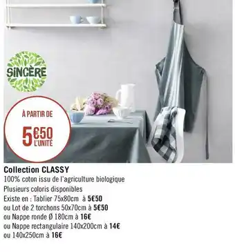 Sincère collection classy