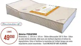 Géant Casino Roudoudou matelas pediaform offre
