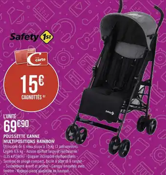 Safety 1st poussette canne multipositions rainbow