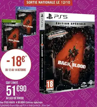 Géant Casino Jeu ps5 back 4 blood edition spéciale offre