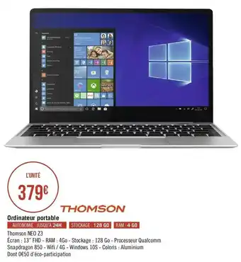 Géant Casino Thomson ordinateur portable offre