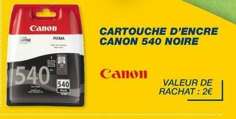 Bureau Vallée Canon cartouche d’encre 540 noire offre