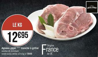Agneau gigot tranche à griller