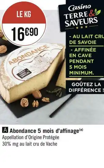 Géant Casino Abondance 5 mois d’affinage offre