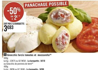 Gnocchis farcis tomates et mozzarella
