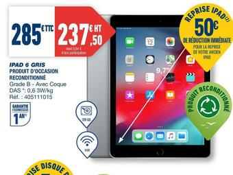 Apple ipad 6 gris