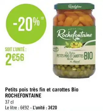 Rochefontaine petits pois très fin et carottes bio