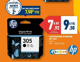 Bureau Vallée Hp cartouche d’encre 305 offre