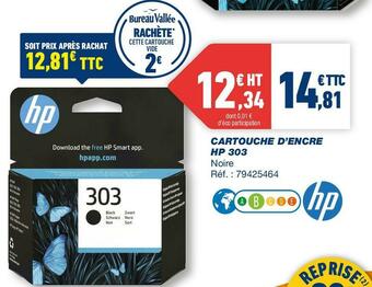 Bureau Vallée Hp cartouche d’encre 303 offre