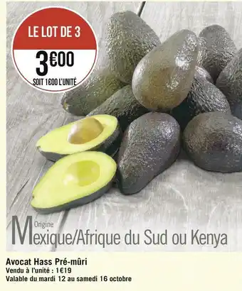 Géant Casino Avocat hass pré-mûri offre