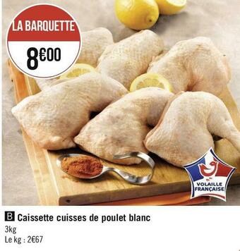 Caissette cuisses de poulet blanc