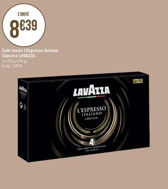 Lavazza café moulu l’espresso italiano classico