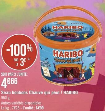 Géant Casino Haribo seau bonbons chauve qui peut ! offre