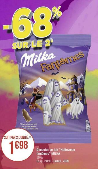 Milka chocolat au lait “halloween fantômes”