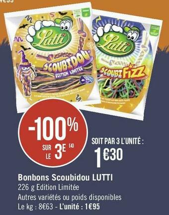 Géant Casino Lutti bonbons scoubidou offre
