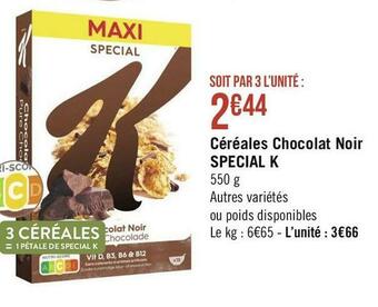 Géant Casino Kellogg's céréales chocolat noir offre