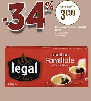 Legal café moulu tradition familiale