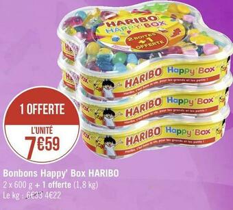 Géant Casino Haribo bonbons happy’ box offre