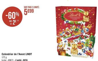 Lindt calendrier de l’avent