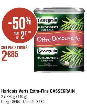 Cassegrain haricots verts extra-fins