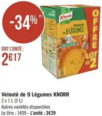 Knorr velouté de 9 légumes