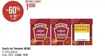 Géant Casino Heinz coulis de tomates offre