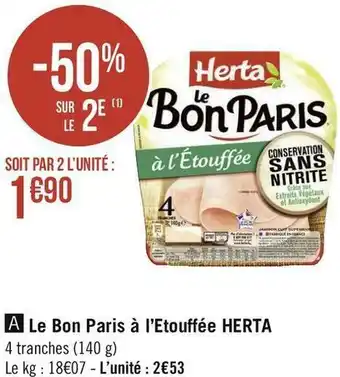 Herta le bon paris à l’etouffée