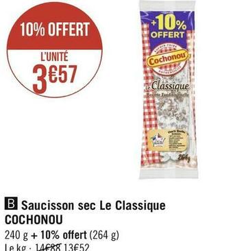 Cochonou saucisson sec le classique