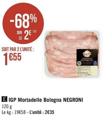 Géant Casino Negroni igp mortadelle bologna offre