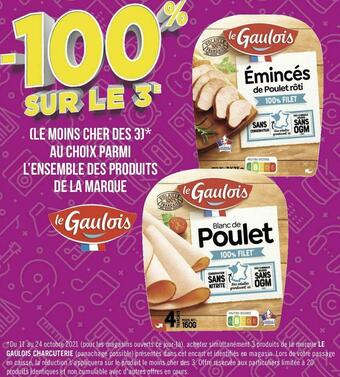 Géant Casino Le gaulois bon plan sur l’ensemble des produits de la marque le gaulois offre