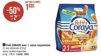 Coraya petit coraya avec 1 sauce mayonnaise