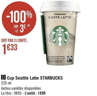 Starbucks cup seattle latte