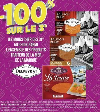 Géant Casino Delpeyrat bon plan sur l’ensemble des produits traiteur de la mer de la marque delpeyrat offre