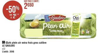 Le gaulois œufs plein air extra frais gros calibre