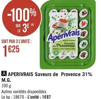Aperivrais aperivrais saveurs de provence 31% m.g.