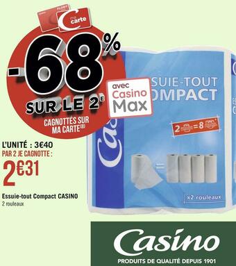 Casino essuie-tout compact